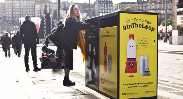 on-street recycling in Edinburgh