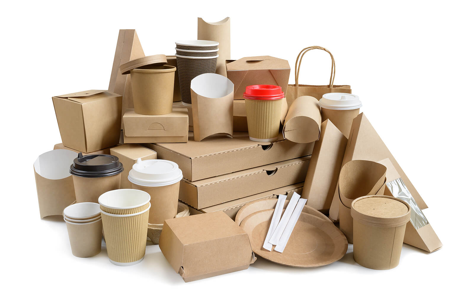 Recyclable beverage and takeaway cartons.